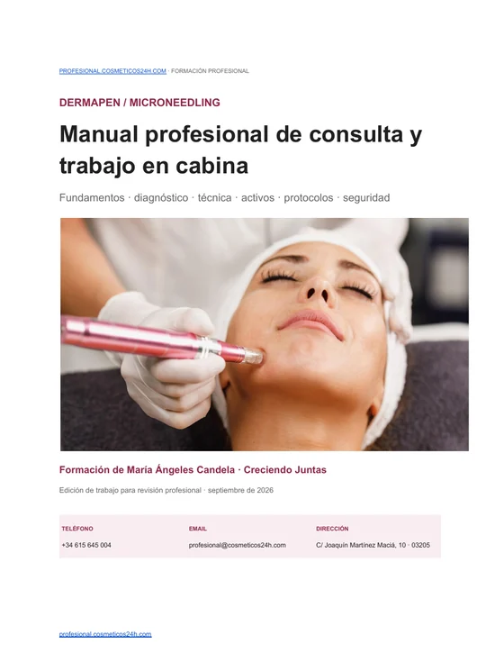 Portada: Manual profesional de Dermapen y microneedling