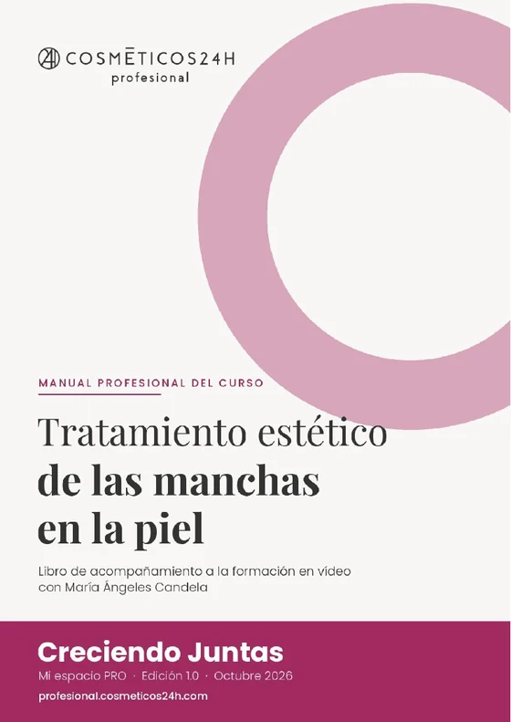 Portada: Manual profesional: tratamiento estético de las manchas en la piel