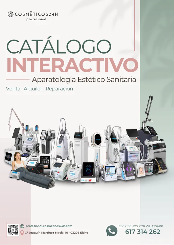Portada del catálogo de aparatología de Cosméticos24h Profesional